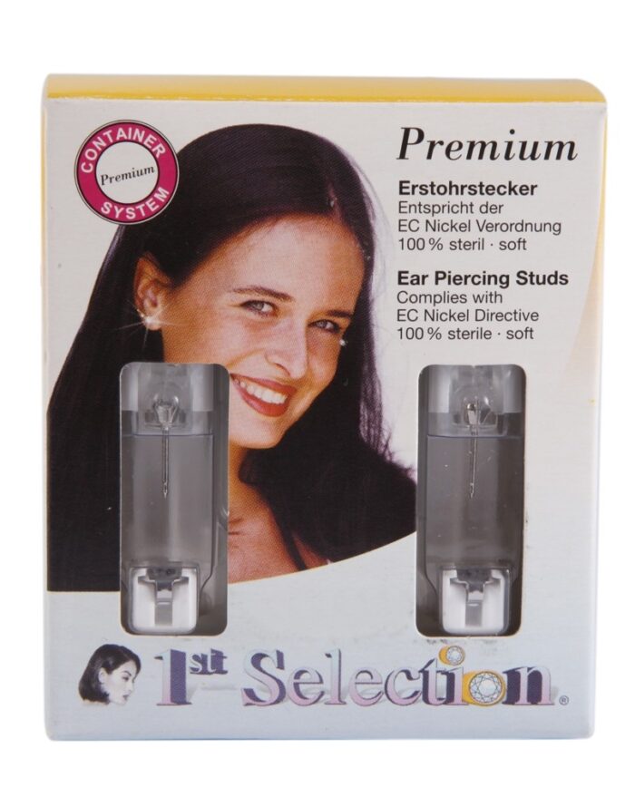 Premium Erstohrstecker mit Stein, 3 mm - Image 3
