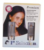 Premium Erstohrstecker, 3 mm, vergoldet mit Stein - Image 3