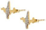 333/- Gold "Healy" Ohrstecker, Herzschlag mit Zirkoniabesatz, 8 Karat, Gelbgold - Image 2