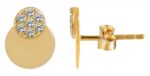 Gold Ohrstecker, 333er (8 Karat) o. 375er (9 Karat), Gelbgold, Zirkoniabesatz