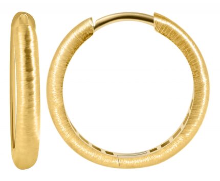 333/- Gold "Mailisa" Klapp-Creolen, Diamantschliff, Gelbgold, 8 Karat
