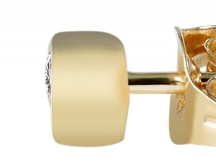 333/- Gold "Dina" Ohrstecker mit Zirkoniabesatz, Ø 2 mm, Gelbgold, 8 Karat, K...