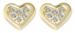 333/- Gold "Hilla" Ohrstecker, Herz mit Zirkonia, Gelbgold, 8 Karat, Kinder - Image 3