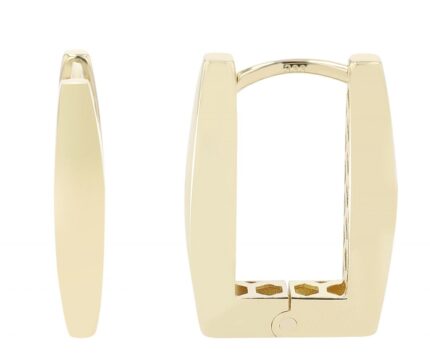 333er/ Gold Klapp-Creolen, Gelbgold, 8 Karat, eckig