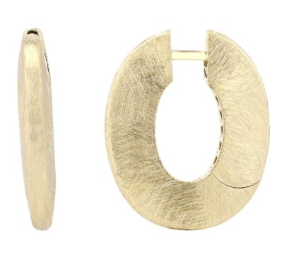 333er Gelbgold Creolen, 8 Karat, eismatt