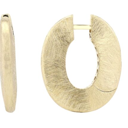 333er Gelbgold Creolen, 8 Karat, eismatt