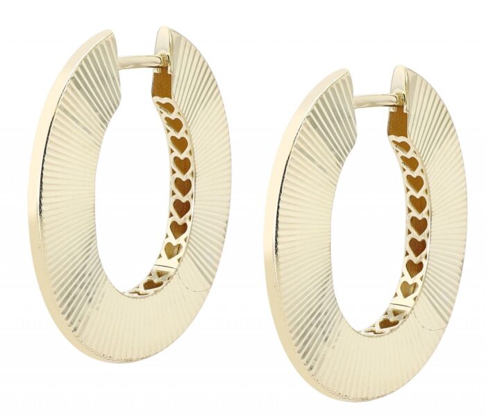 333er Gelbgold Creolen, 8 Karat, Finish texturiert - Image 2