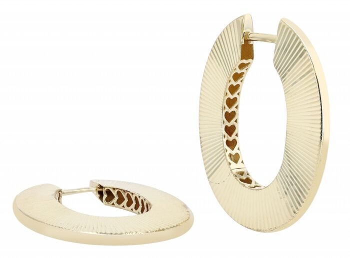 333er Gelbgold Creolen, 8 Karat, Finish texturiert - Image 4