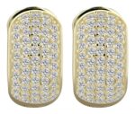 333er Gold Klapp-Creolen "Kalomira", Gelb- oder Weißgold poliert mit Zirkonia... - Image 3