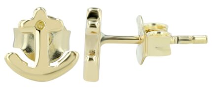 333/- Gold, Ohrstecker "Atara", Anker, Gelbgold, 8 Karat