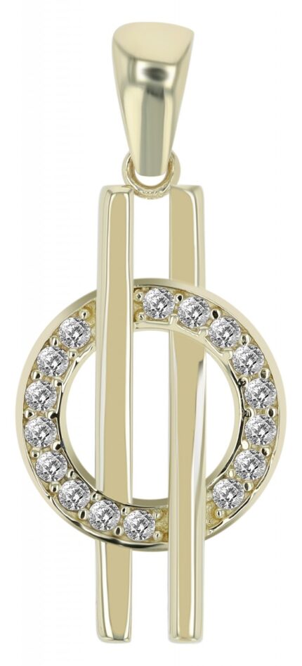 333/- Gold Anhänger "Maylea" mit Zirkoniabesatz ohne Kette, 8 Karat, Gelbgold...