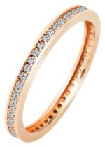 333/- Gold Ring "Shirine" mit Zirkoniabesatz, Roségold, 8 Karat
