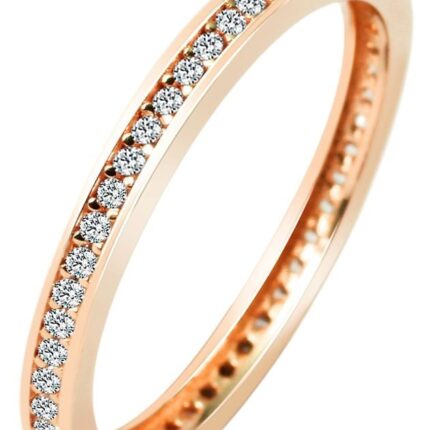333/- Gold Ring "Shirine" mit Zirkoniabesatz, Roségold, 8 Karat