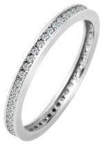 333/- Gold Ring "Maline" mit Zirkoniabesatz, Weißgold, 8 Karat