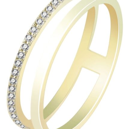 333/- Gold Ring "Toyah" mit Zirkoniabesatz, Gelbgold, 8 Karat
