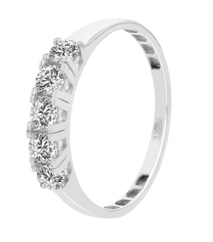 333/- Gold Ring "Perdita" mit Zirkonia, 8 Karat, Weißgold