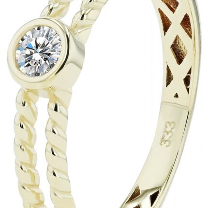 333/- Gold Ring "Lania" mit Zirkonia, 8 Karat, Goldfarbig