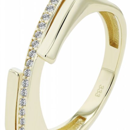 333/- Gold Ring "Sequoia" mit Zirkonia, 8 Karat, Goldfarbig