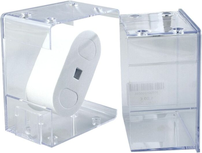 Kunststoff-Uhrenbox, weißes Kissen, 8,5 cm x 5,5 cm x 10,5 cm - Image 3