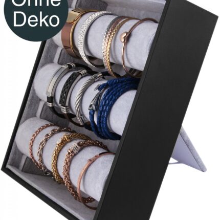 Display für Armbänder, Lederimitat, 21 cm x 26 cm x 10 cm