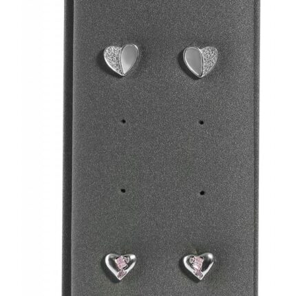 Aufsteller für 6 Paar Ohrringe, PU-bezogen, 13,7 x 5 x 4,3 cm