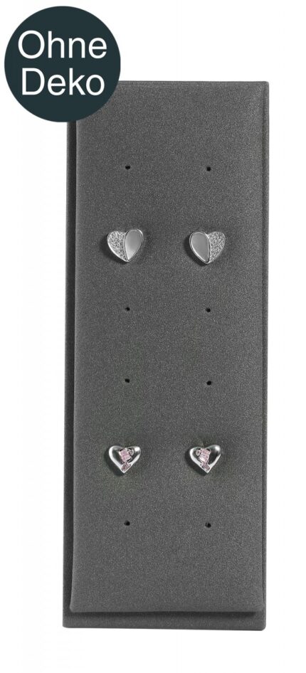 Aufsteller für 6 Paar Ohrringe, PU-bezogen, 13,7 x 5 x 4,3 cm