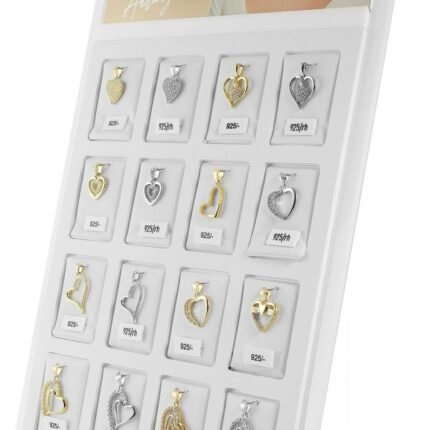 Schmuckdisplay aus Kunststoff in weiß (für Schmuckkarten 7600034)