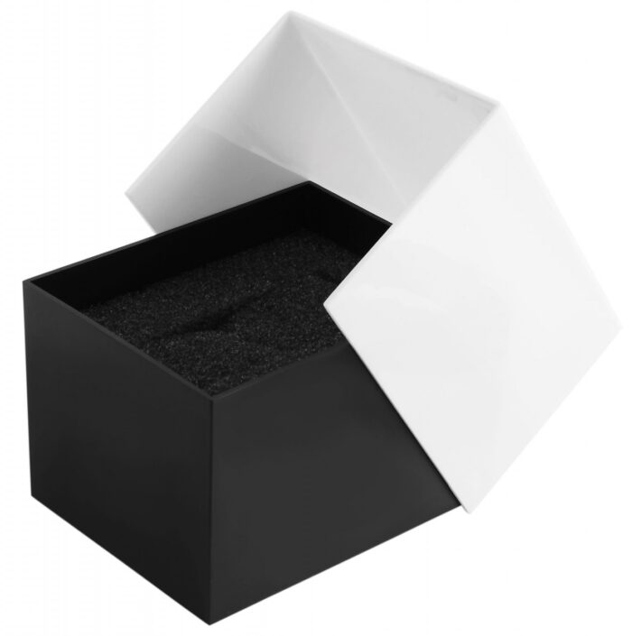 Kunststoff-Uhrenbox, Klappdeckel, VE 12, 9,9 cm x 8,1 cm x 6,8 cm - Image 4