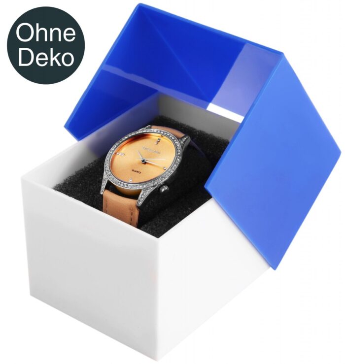 Kunststoff-Uhrenbox, Klappdeckel, VE 12, 9,9 cm x 8,1 cm x 6,8 cm - Image 7