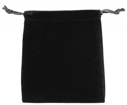Schmuckbeutel aus Samt, schwarz, 10 x 12 cm, VE 25