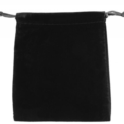Schmuckbeutel aus Samt, schwarz, 10 x 12 cm, VE 25