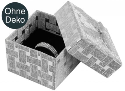 Schmuckbox (Ring) mit Schleife, VE24, Maße: 5,5 x 5,5 x 4 cm
