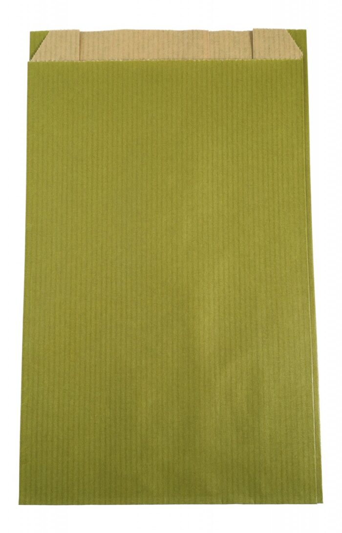 Papier-Geschenktüten, VE 250 in olivgrün und rot - Image 1