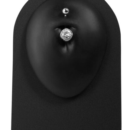 Aufsteller für Piercings, Kunststoff/Silikon, schwarz