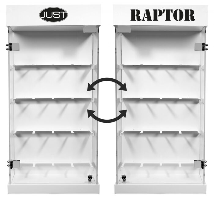 Tischdisplay für 32 Uhren in weiß, Logo Just Watch, Raptor oder Just - Image 9