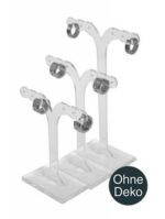 OhrringeAufsteller, transparent 3er Set (ohne Deko)
