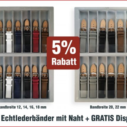 Echt Lederbänder inkl. Display
