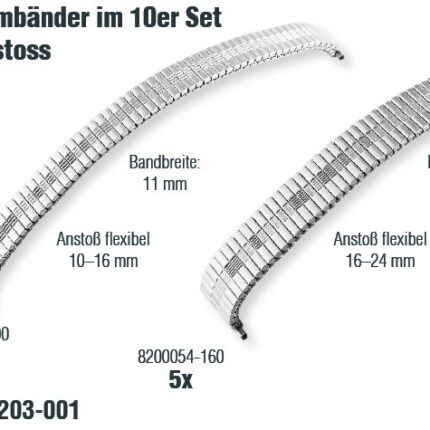 Edelstahl Zugarmbänder im 10er Set