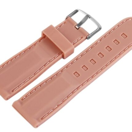 Basic Silikon Armband in rosa, glatt, 24 mm
