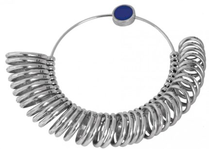 Ringmaß aus vernickelten Stahl, Umfang 38 - 76 mm