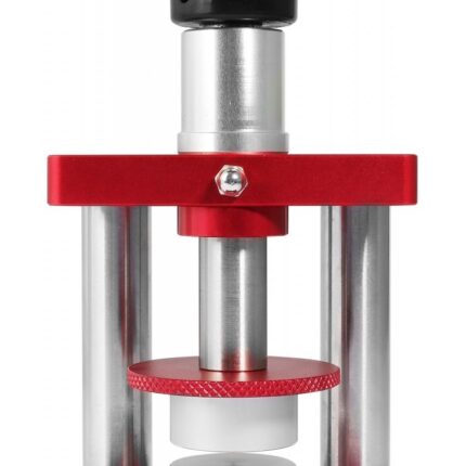 Spindelpresse für Gläser und Gehäuse, Aluminium/Edelstahl, rot/silberfarben