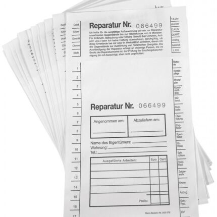 Reparaturtüten, VE 100 Stk., durchnummeriert