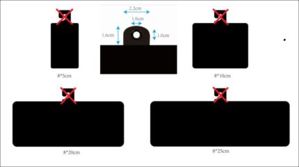 Aufhänger für Taschen, Geldbörsen etc. in schwarz, verschiedene Größen