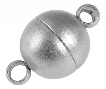 Magnetschließe rund, Edelstahl mattiert, Durchmesser 6 -10 mm