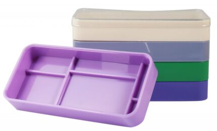 Aufbewahrungsbox, 5 Ebenen, Kunststoff, verschiedene Formen/Größen, mehrfarbig
