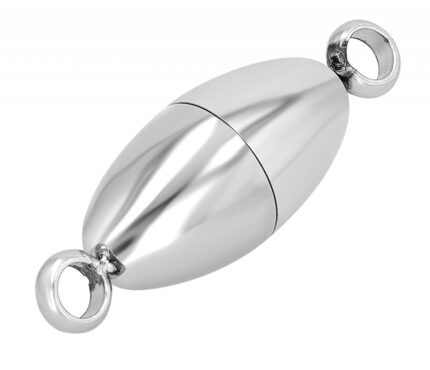 Edelstahl Magnetschließe oval, poliert, 6 -8 mm