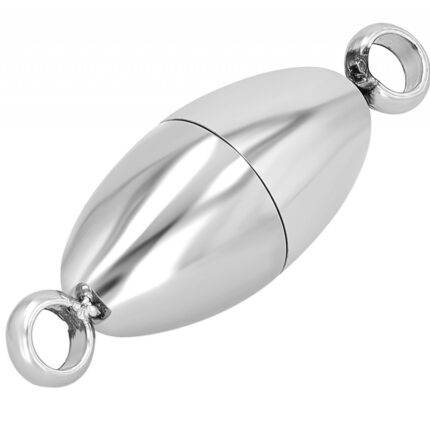 Edelstahl Magnetschließe oval, poliert, 6 -8 mm