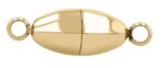 Magnetschließe oval, Edelstahl goldfarben, poliert, 6 -8 mm - Image 4
