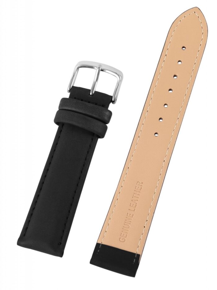 Echtleder Uhrenarmband, schwarz, 18 - 24 mm - Image 3