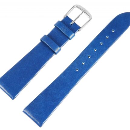 Echtleder-Uhrenarmband, blau, 18 mm / 20 mm